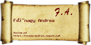 Fónagy Andrea névjegykártya