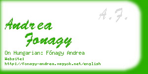 andrea fonagy business card